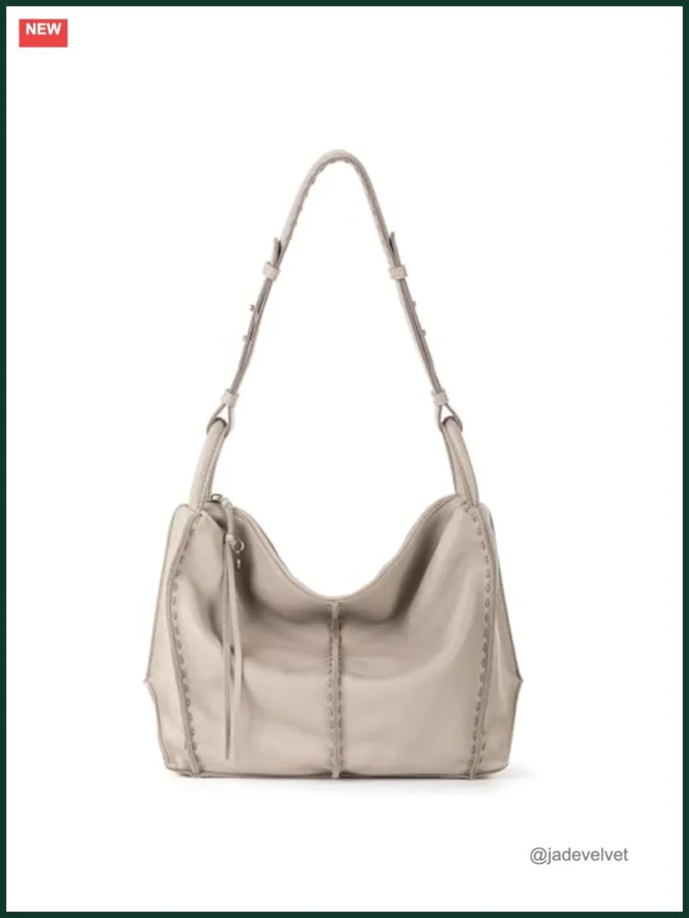 Premium Large Leather Hobo Purse with Zipper Pocket - Spacious Handbag for